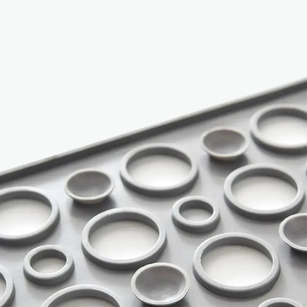 Slip Anti Mould Rubber Anti Slip Bath Mat with Drain Holes Machine Washable Antibacterial Resistant Shower Mat for Shower or Tub