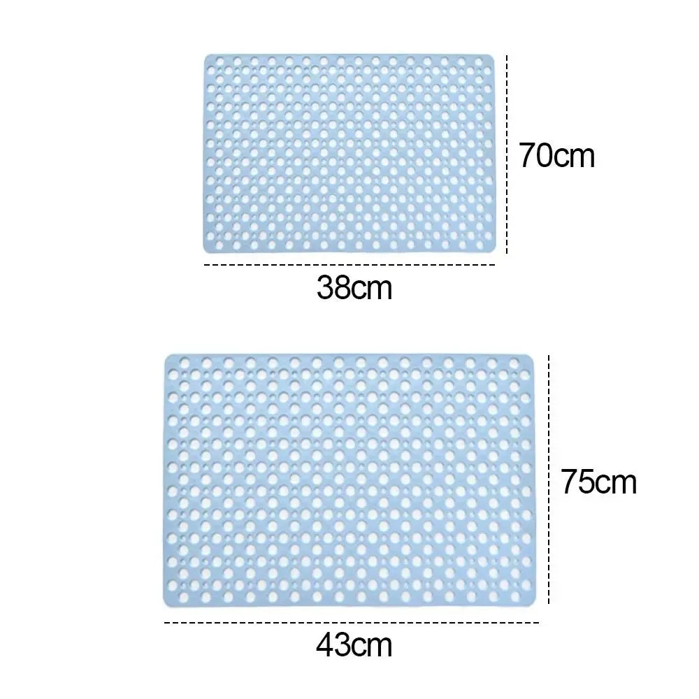 Slip Anti Mould Rubber Anti Slip Bath Mat with Drain Holes Machine Washable Antibacterial Resistant Shower Mat for Shower or Tub