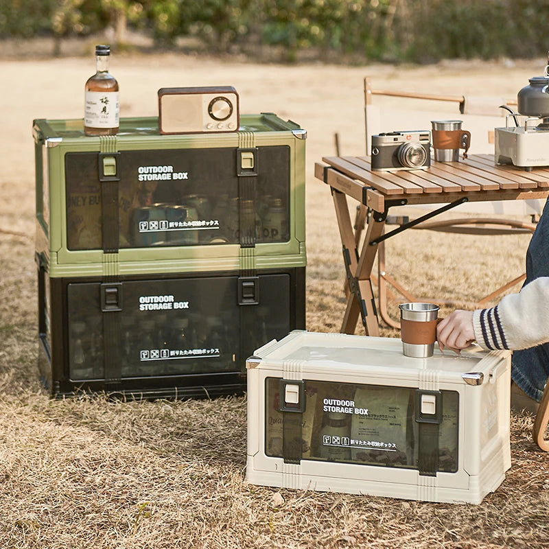 UFORU Foldable Storage Box Multi-layer Thickened Trunk Organizer with Lid – Perfect for Camping Picnic Car Storage