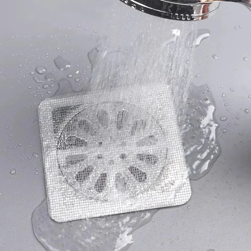 Disposable Shower Drain Hair Catcher Mesh Shower Drain Covers Floor Sink Strainer Filter Hair Stopper For Bathroom Kitchen