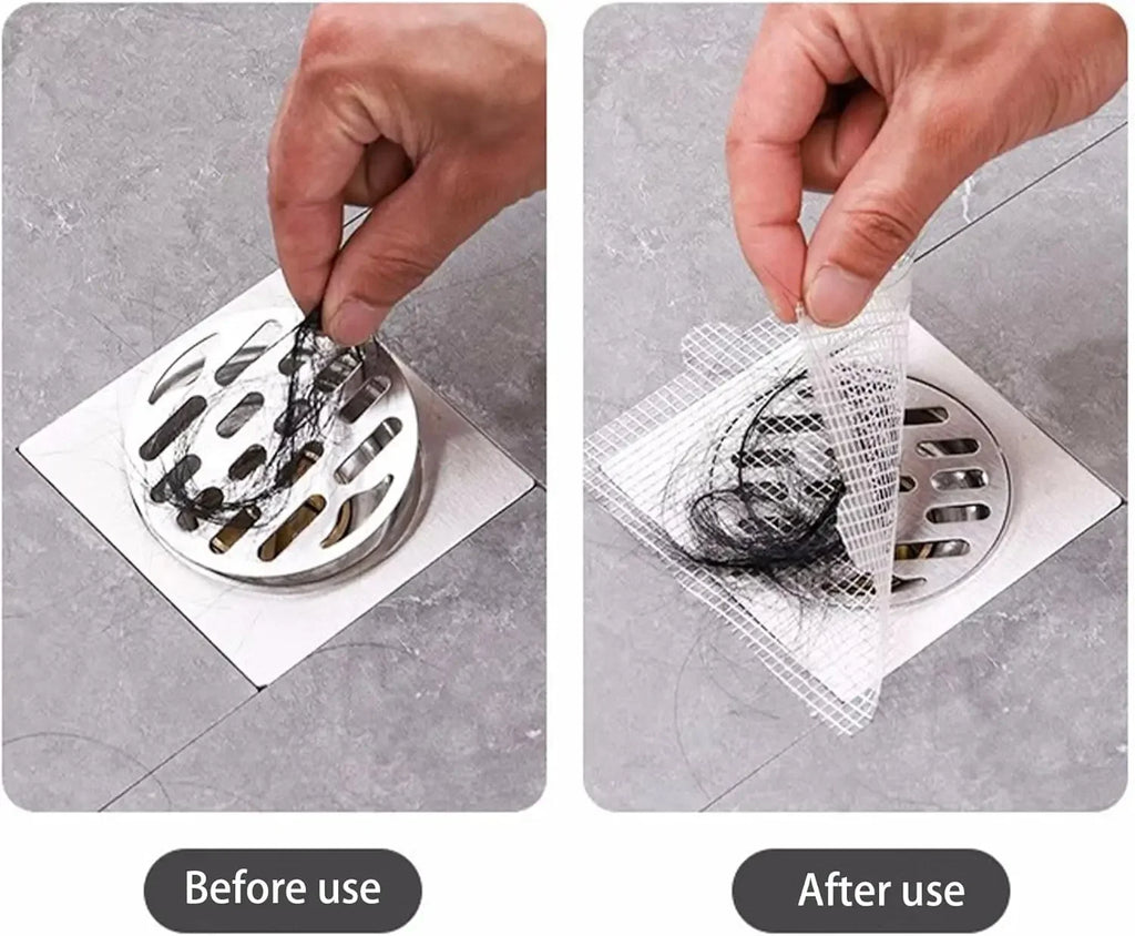 Disposable Shower Drain Hair Catcher Mesh Shower Drain Covers Floor Sink Strainer Filter Hair Stopper For Bathroom Kitchen