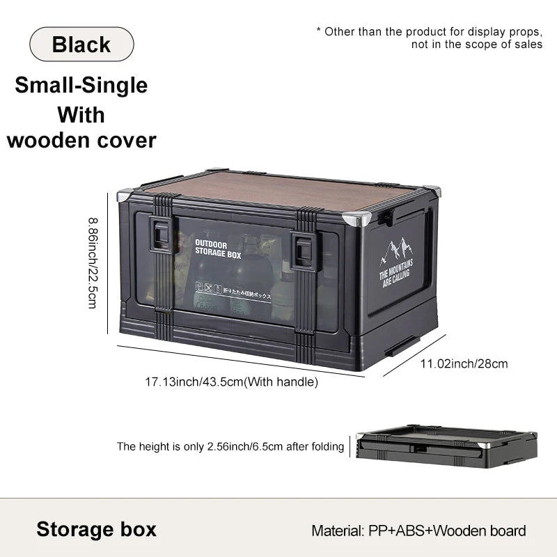 UFORU Foldable Storage Box Multi-layer Thickened Trunk Organizer with Lid – Perfect for Camping Picnic Car Storage