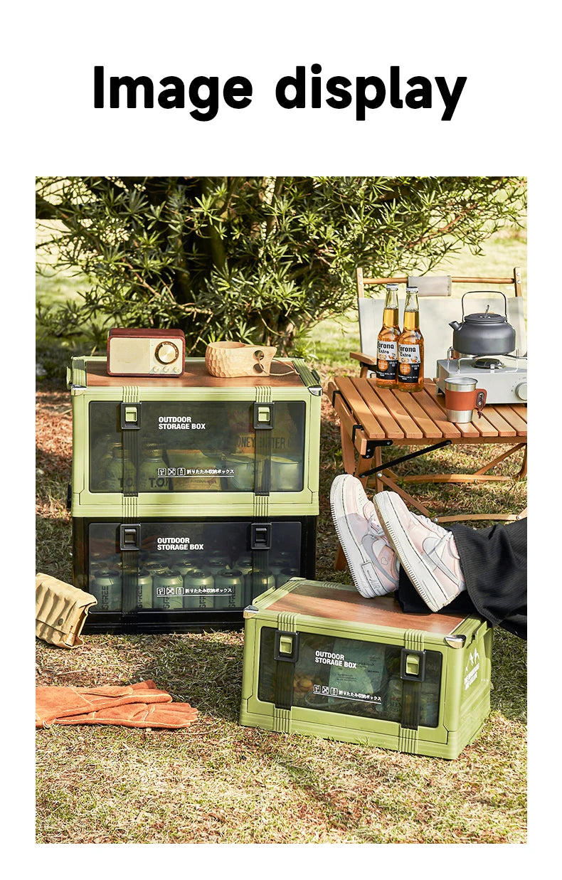 UFORU Foldable Storage Box Multi-layer Thickened Trunk Organizer with Lid – Perfect for Camping Picnic Car Storage