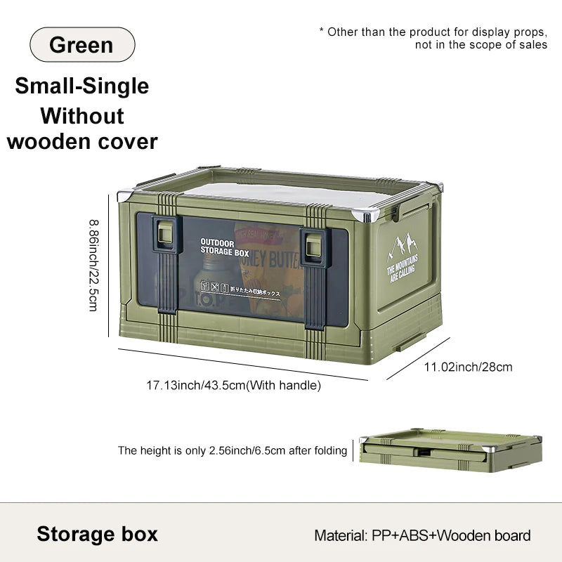 UFORU Foldable Storage Box Multi-layer Thickened Trunk Organizer with Lid – Perfect for Camping Picnic Car Storage