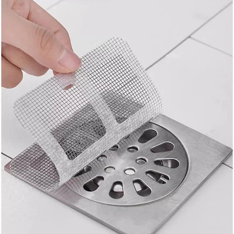 Disposable Shower Drain Hair Catcher Mesh Shower Drain Covers Floor Sink Strainer Filter Hair Stopper For Bathroom Kitchen