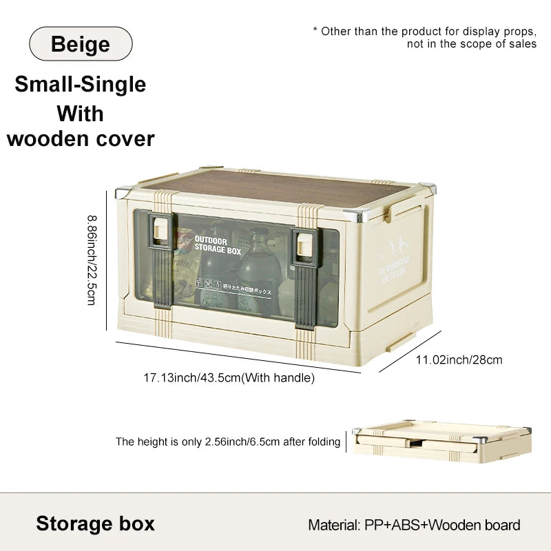 UFORU Foldable Storage Box Multi-layer Thickened Trunk Organizer with Lid – Perfect for Camping Picnic Car Storage