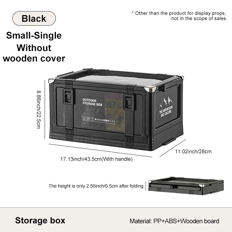 UFORU Foldable Storage Box Multi-layer Thickened Trunk Organizer with Lid – Perfect for Camping Picnic Car Storage