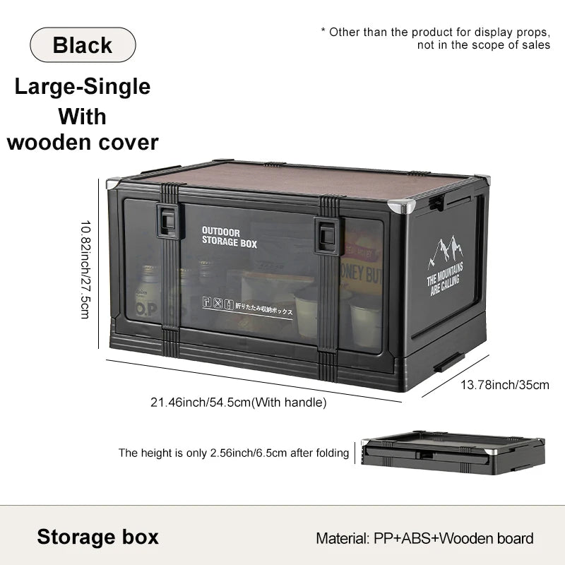 UFORU Foldable Storage Box Multi-layer Thickened Trunk Organizer with Lid – Perfect for Camping Picnic Car Storage