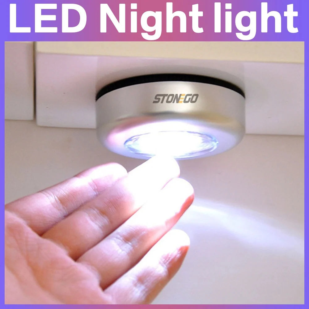 Wardrobe Bedroom Staircase Mini Stonego Touch Night Light Kitchen Wireless LED Cabinet Light Battery Powered Closet Light