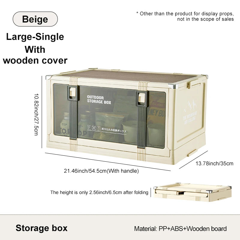 UFORU Foldable Storage Box Multi-layer Thickened Trunk Organizer with Lid – Perfect for Camping Picnic Car Storage