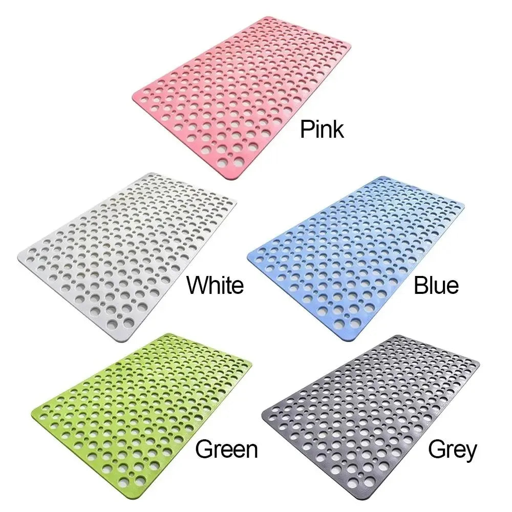 Slip Anti Mould Rubber Anti Slip Bath Mat with Drain Holes Machine Washable Antibacterial Resistant Shower Mat for Shower or Tub