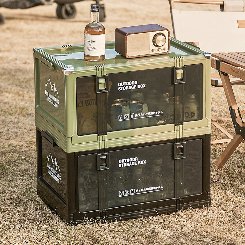 UFORU Foldable Storage Box Multi-layer Thickened Trunk Organizer with Lid – Perfect for Camping Picnic Car Storage