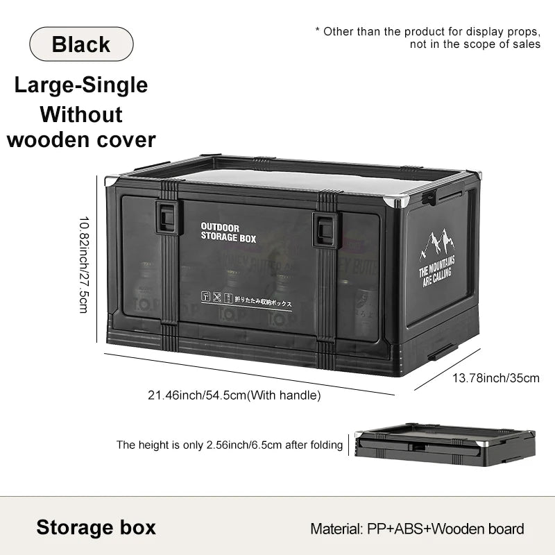 UFORU Foldable Storage Box Multi-layer Thickened Trunk Organizer with Lid – Perfect for Camping Picnic Car Storage