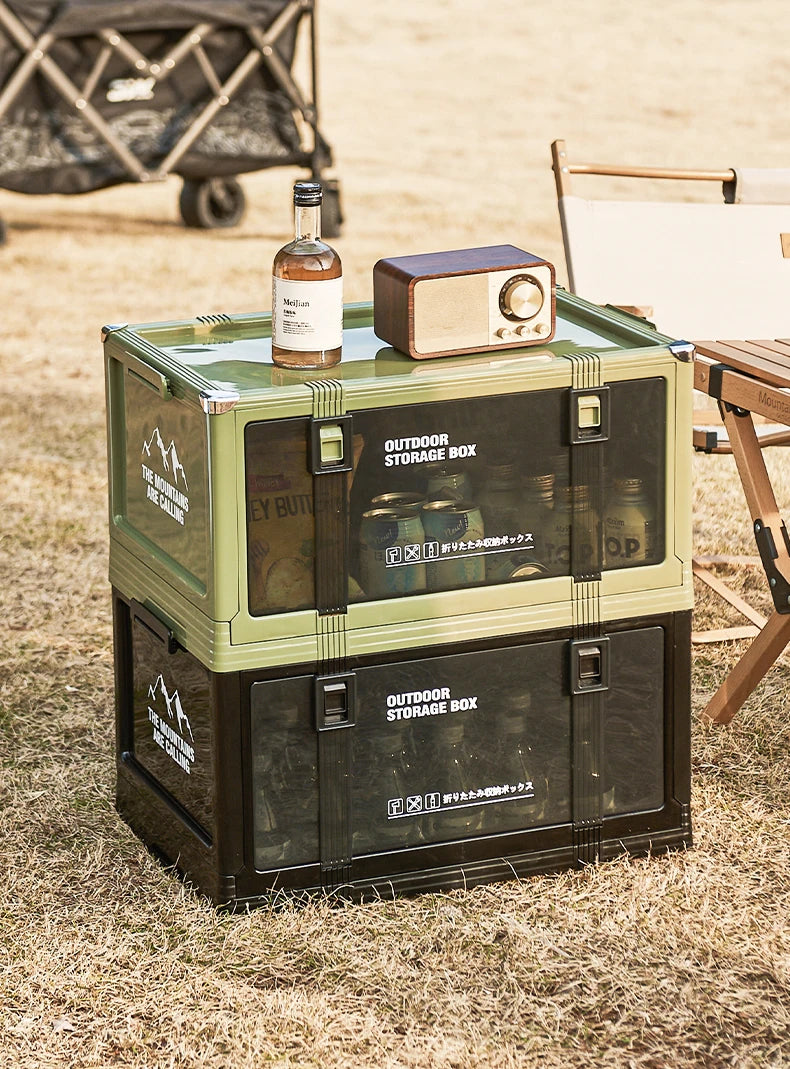 UFORU Foldable Storage Box Multi-layer Thickened Trunk Organizer with Lid – Perfect for Camping Picnic Car Storage