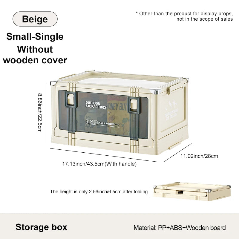 UFORU Foldable Storage Box Multi-layer Thickened Trunk Organizer with Lid – Perfect for Camping Picnic Car Storage