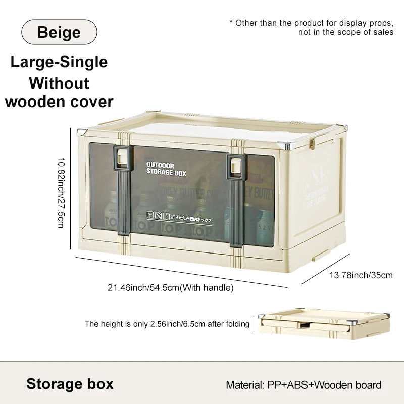 UFORU Foldable Storage Box Multi-layer Thickened Trunk Organizer with Lid – Perfect for Camping Picnic Car Storage